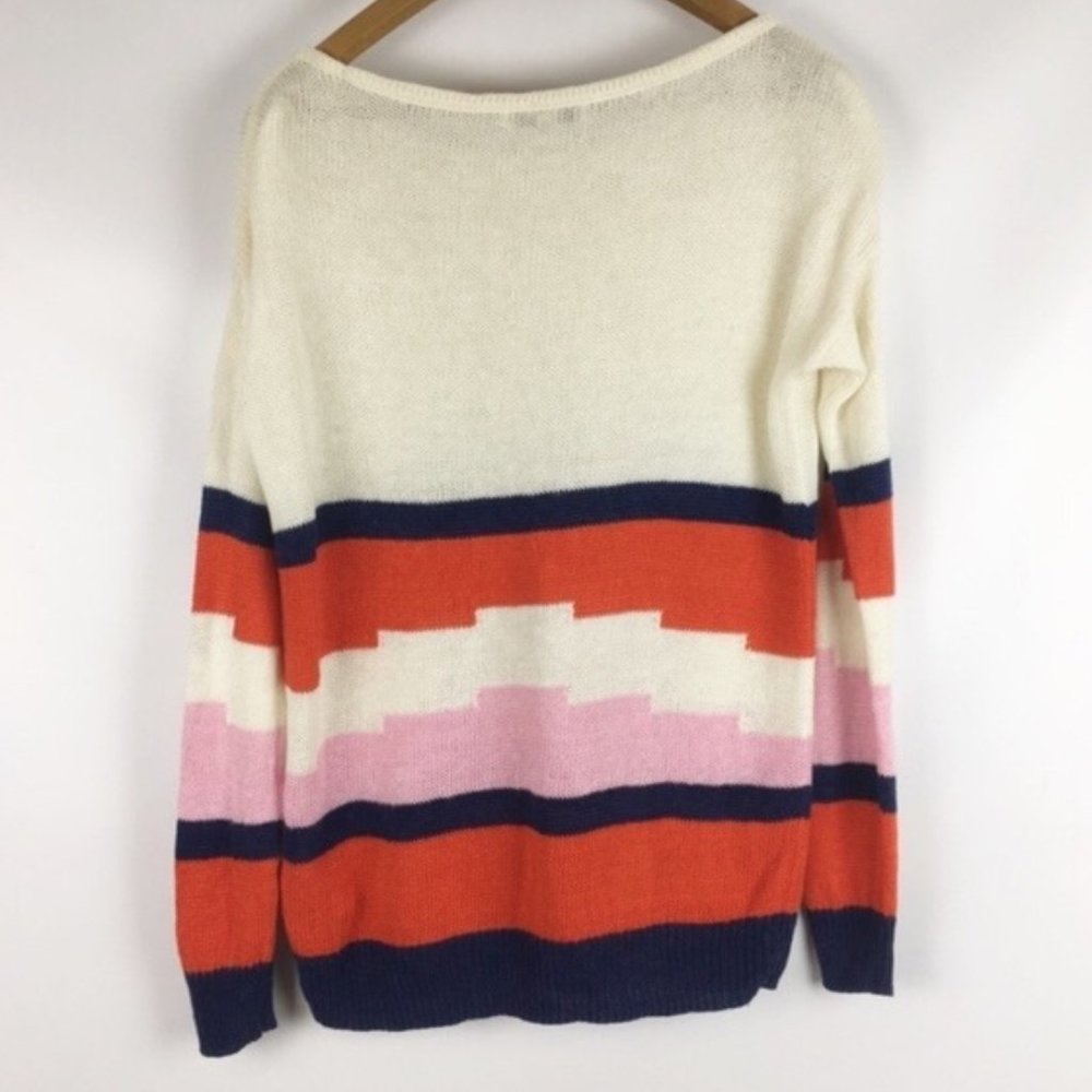 Madewell Linen Blockstop Stripe Linen Aztec Sweat… - image 7